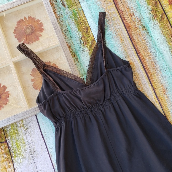 Cynthia Vincent Black Silk Lace Trim Slip Dress XS - Picture 6 of 7